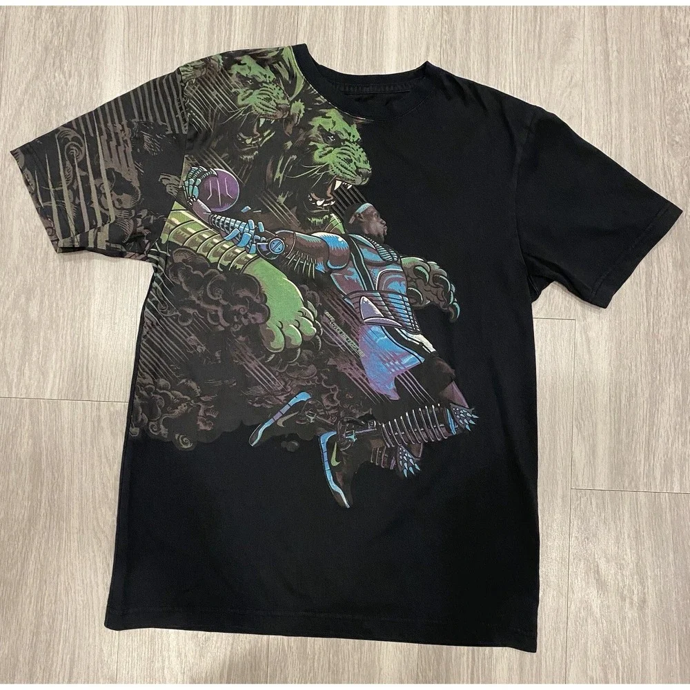 Nike Shirt Men Medium Black Lebron James Fearless Dri Fit Short Sleeve Crew Neck